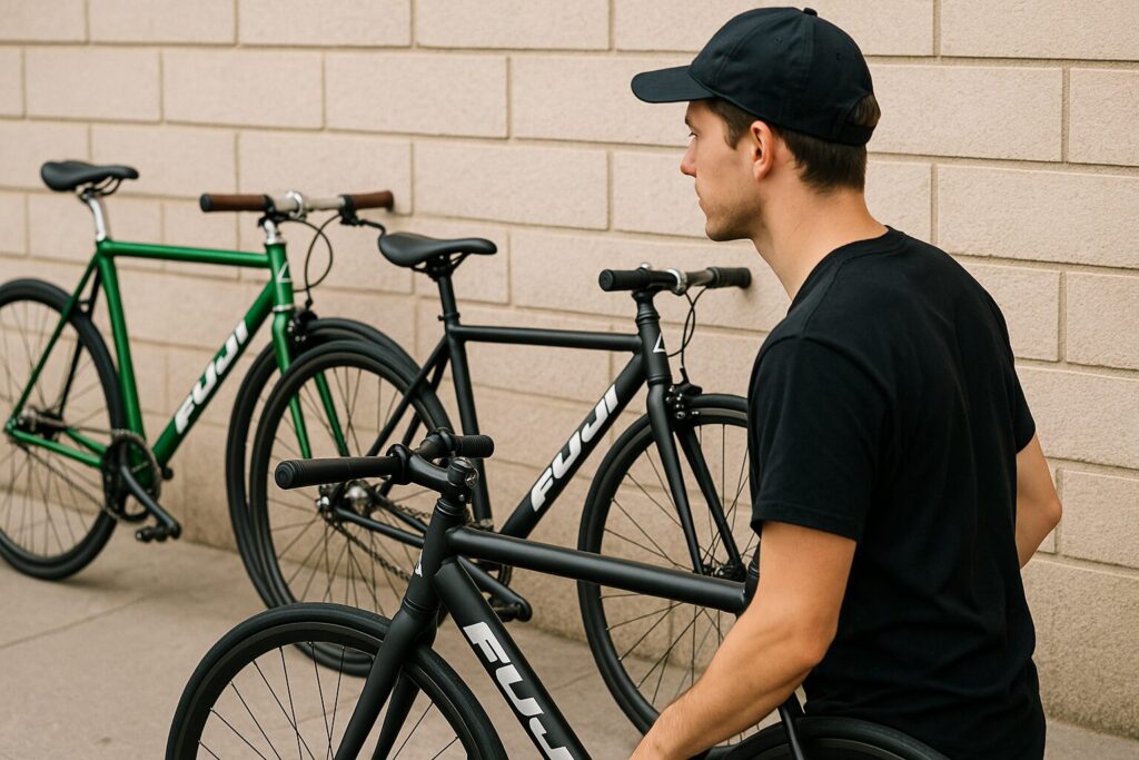 FUJIピストバイクのフレーム設計とパーツ構成の特徴