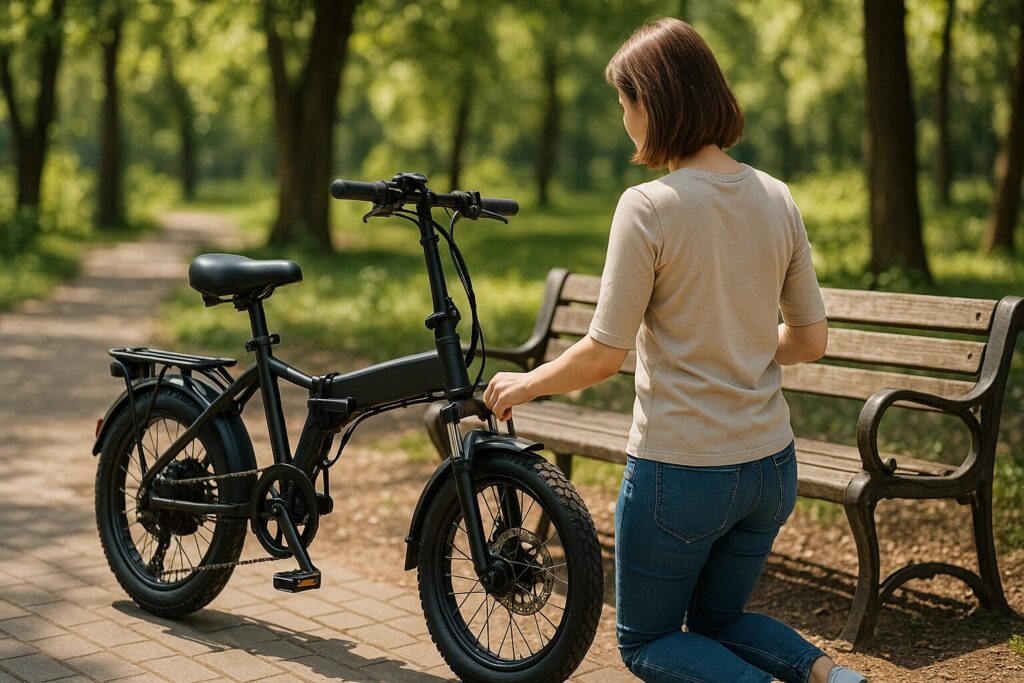 200kgクラスの荷重に耐える強化ホイール・ディスクブレーキのディテール
