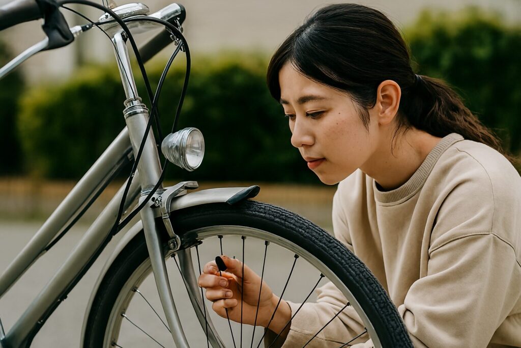 自転車バルブタイプの確認方法とタイヤキャップの適合性チェック
