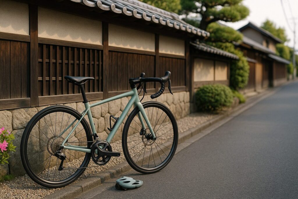 女性向けロードバイクと関連アイテムの選び方を示す画像