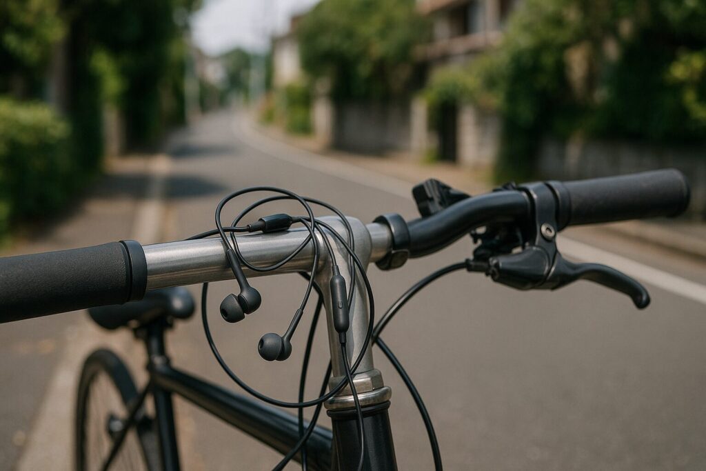 埼玉での自転車イヤホンのルールと安全な使い方をイメージした風景