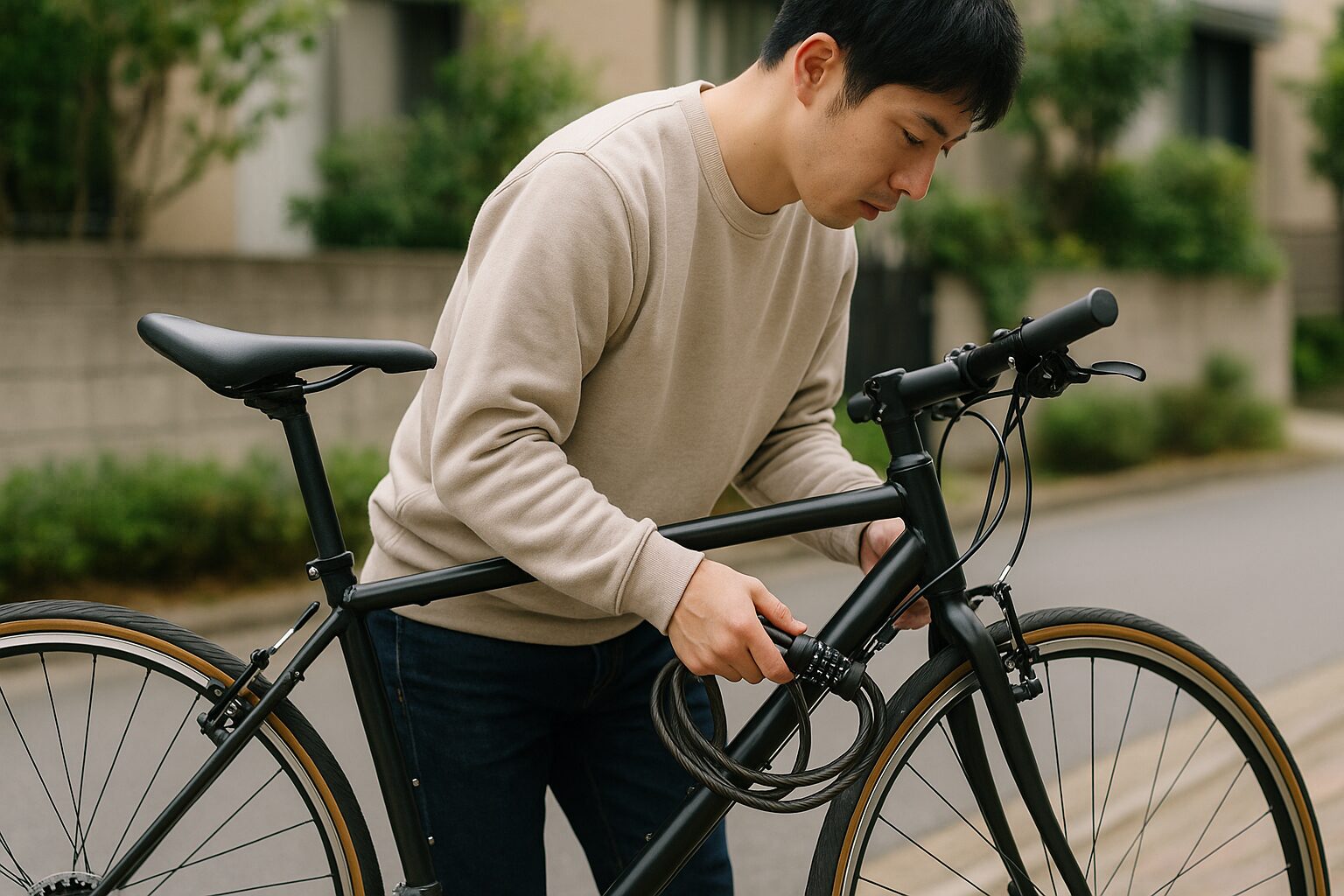 自転車のワイヤーロックの取り付け位置はどこが正解？｜取り付け位置の正解と失敗例