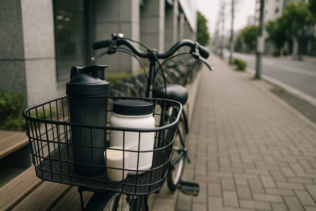 自転車通勤のかごとプロテイン