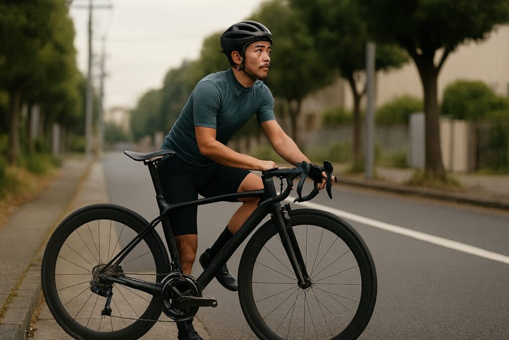 x-lab ロードバイク AD9のフレームとデザイン特徴を示すカーボンロード