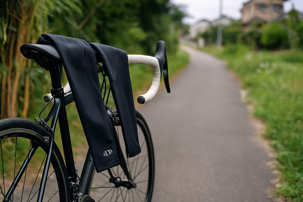 アームカバー パールイズミを装着する男性