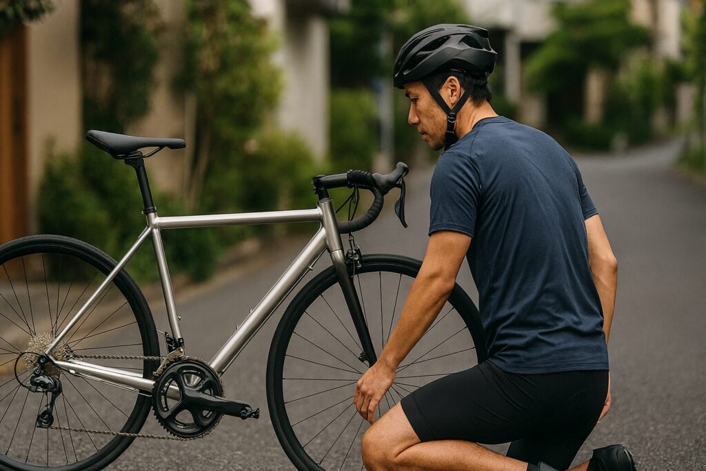 ロードバイク アルミフレーム 最強の銀色フレーム接合部