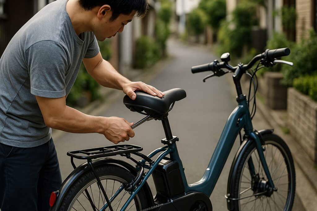 パナソニック電動自転車サドル交換手順