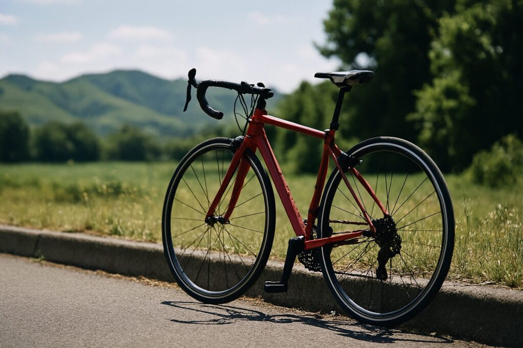 ロードバイクのノーヘルに関する基本的な考え方を示す場面