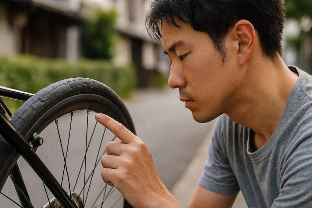 ロードバイクのタイヤひび割れ許容判断の参考例