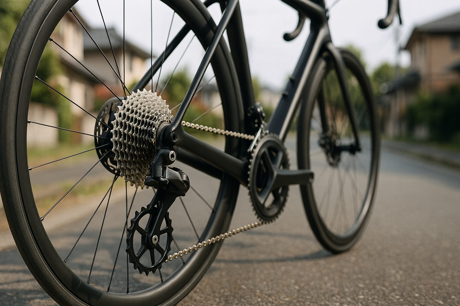 ビッグプーリー効果を示す自転車後輪
