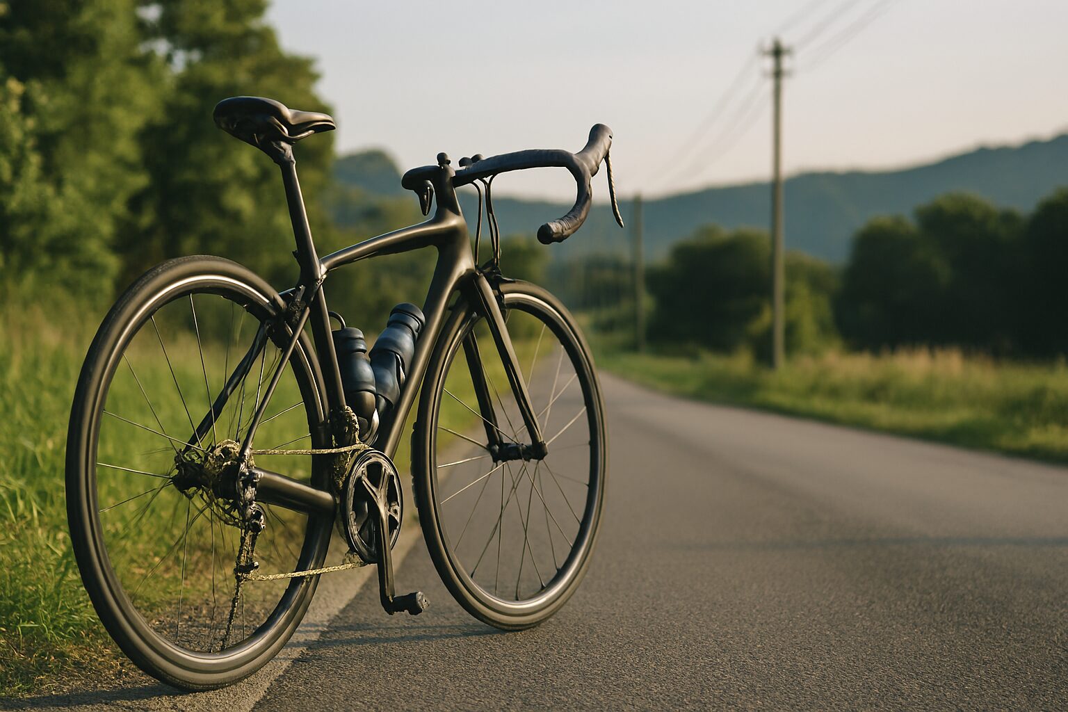 ロードバイク100kmを5時間を目指す自転車と道路