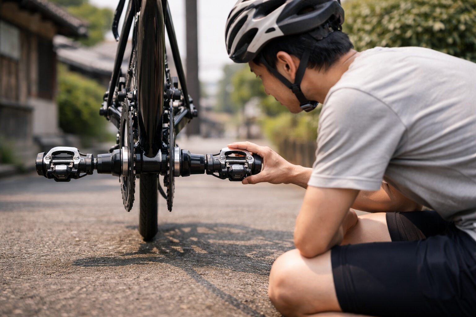 日本人男性がqファクターを調整する場面