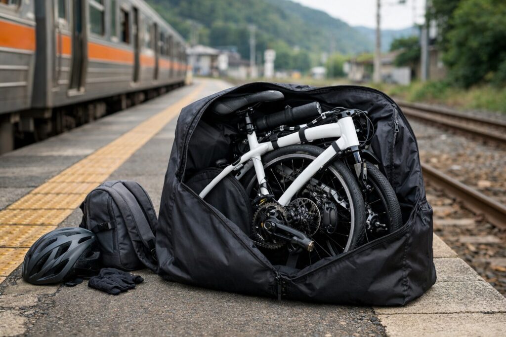 折りたたんで運べる輪行クロスバイク