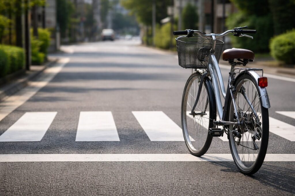横断歩道を自転車で乗ったまま通行