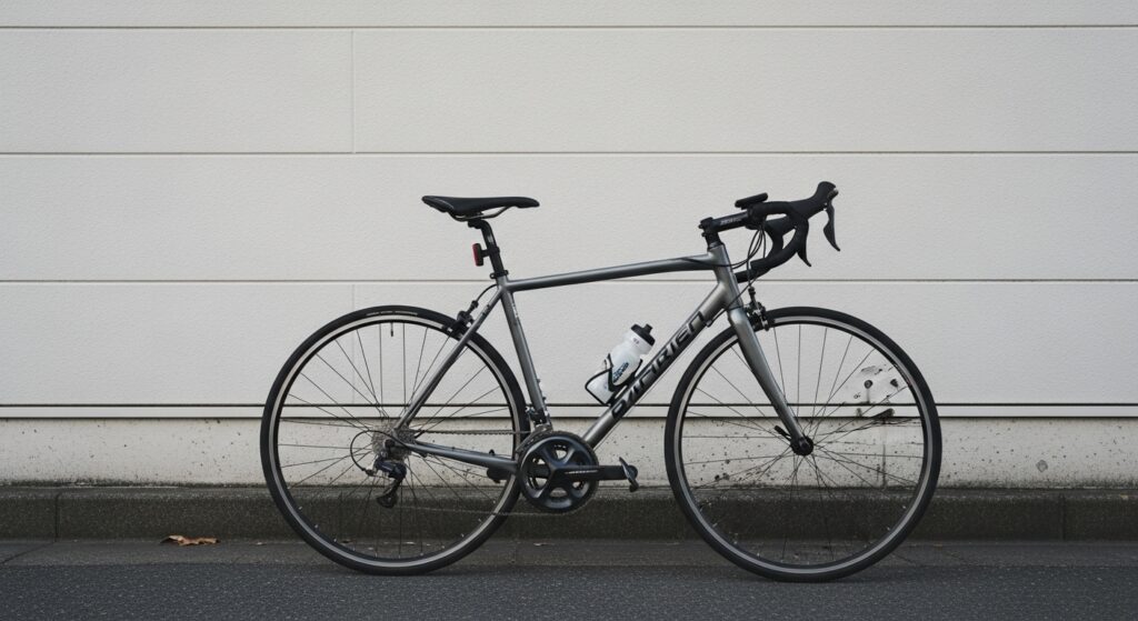 押しボタン式信号を自転車で渡る際の安全確認や正しい通行方法を表すイメージ画像