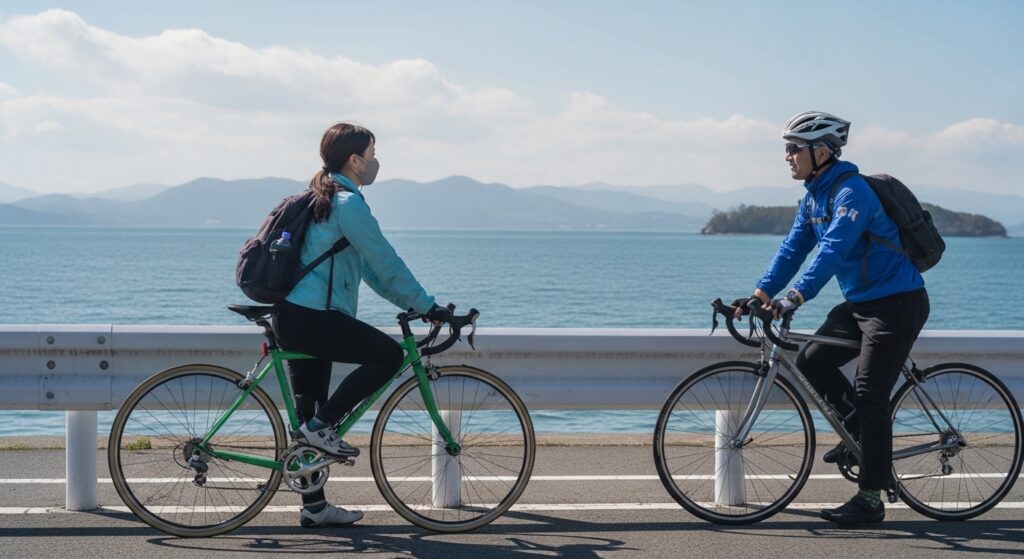 日本人男性のロードバイク入門走行