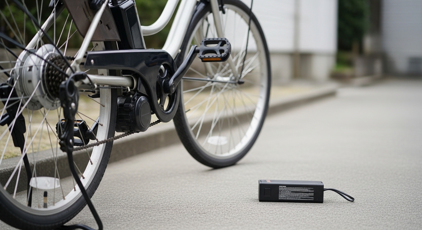 電動自転車がアシストしない原因となる部品が落下