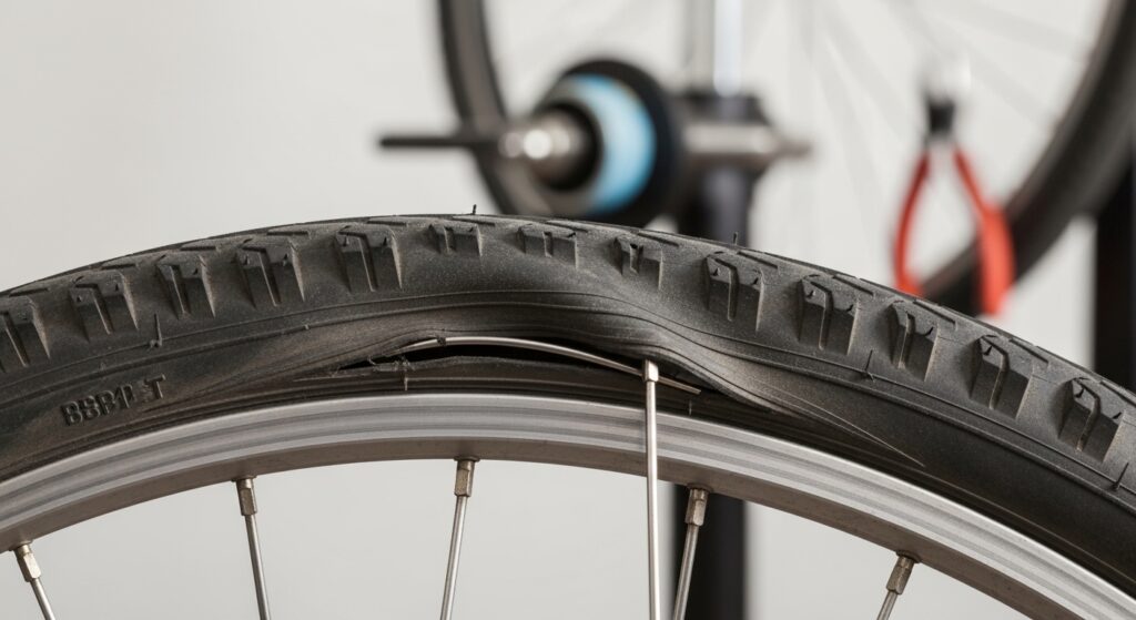 自転車タイヤの歪み確認と修理判断の要点