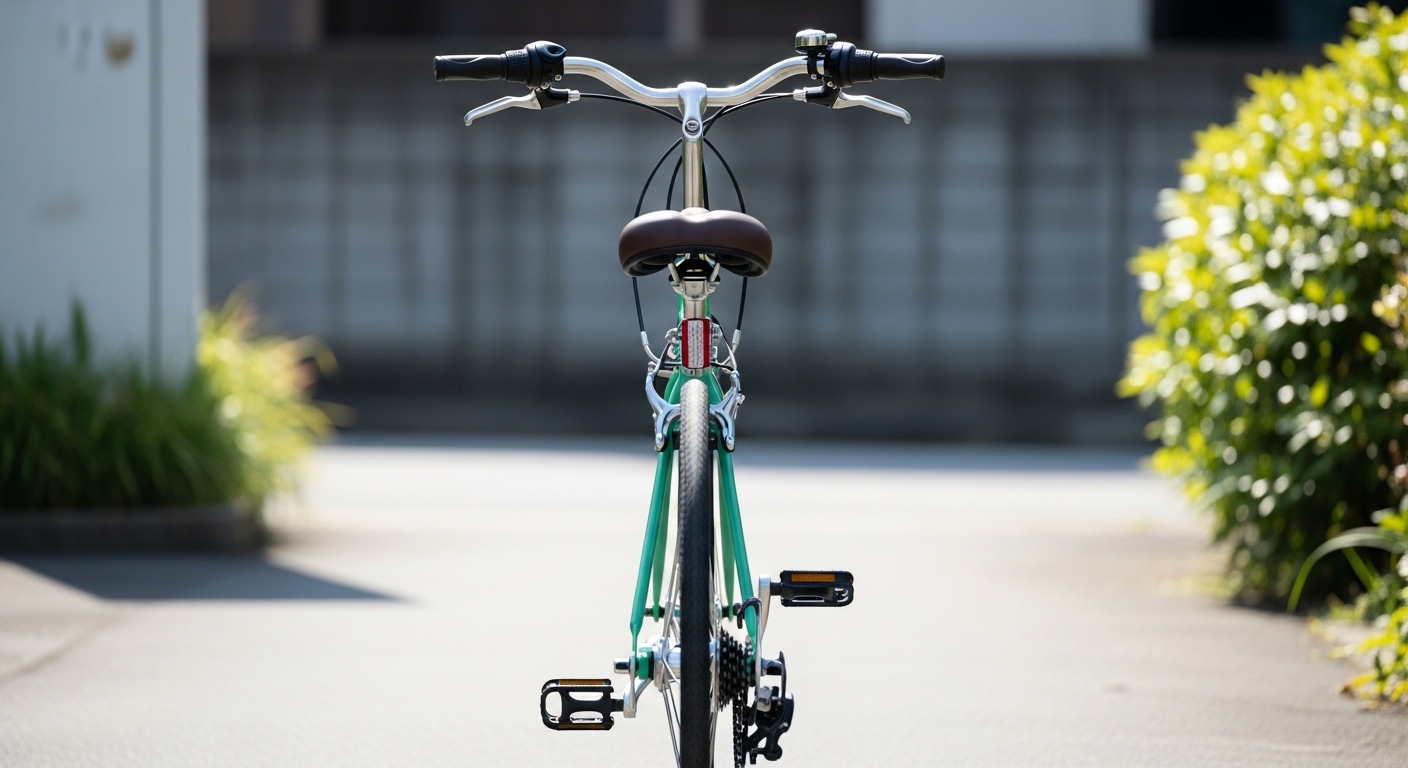 自転車ハンドル高さ調整の基準図