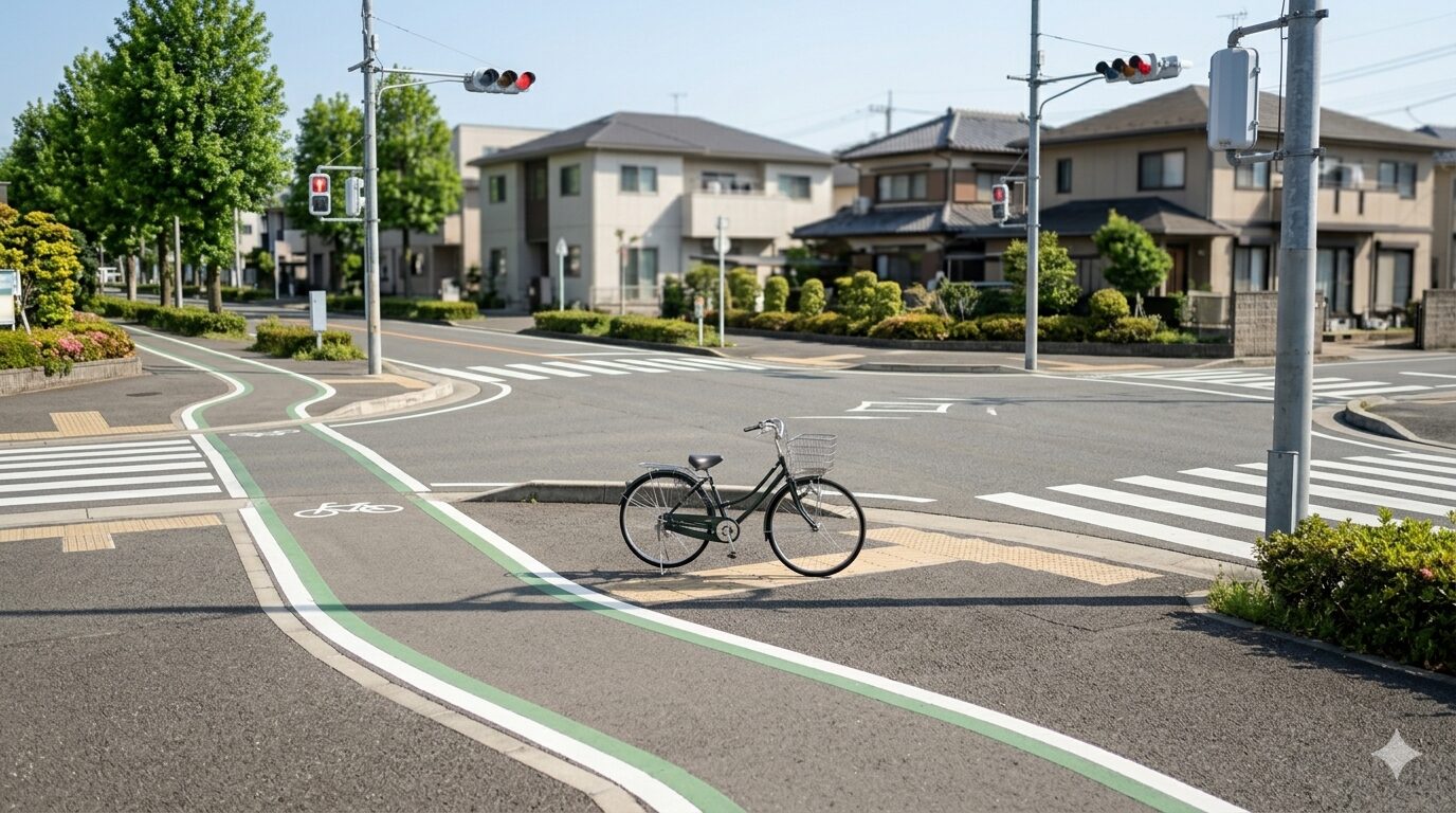 交差点での安全確認を表すイメージ画像