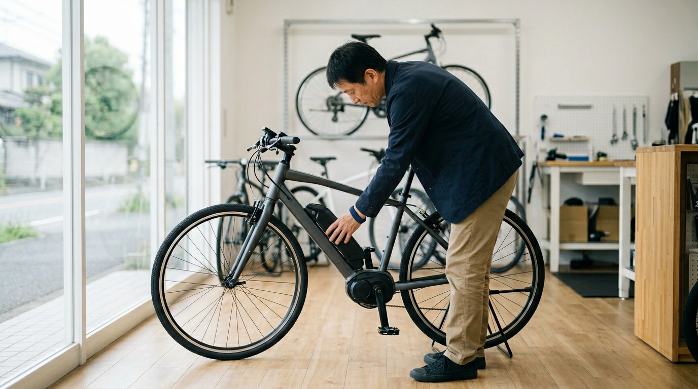 電動自転車の特徴と利便性を表すイメージ画像