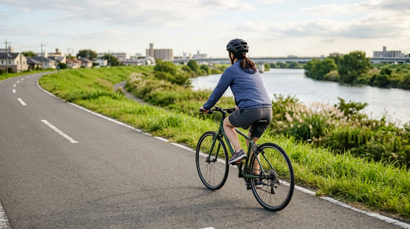 クロスバイクの扱いやすさを表すイメージ画像