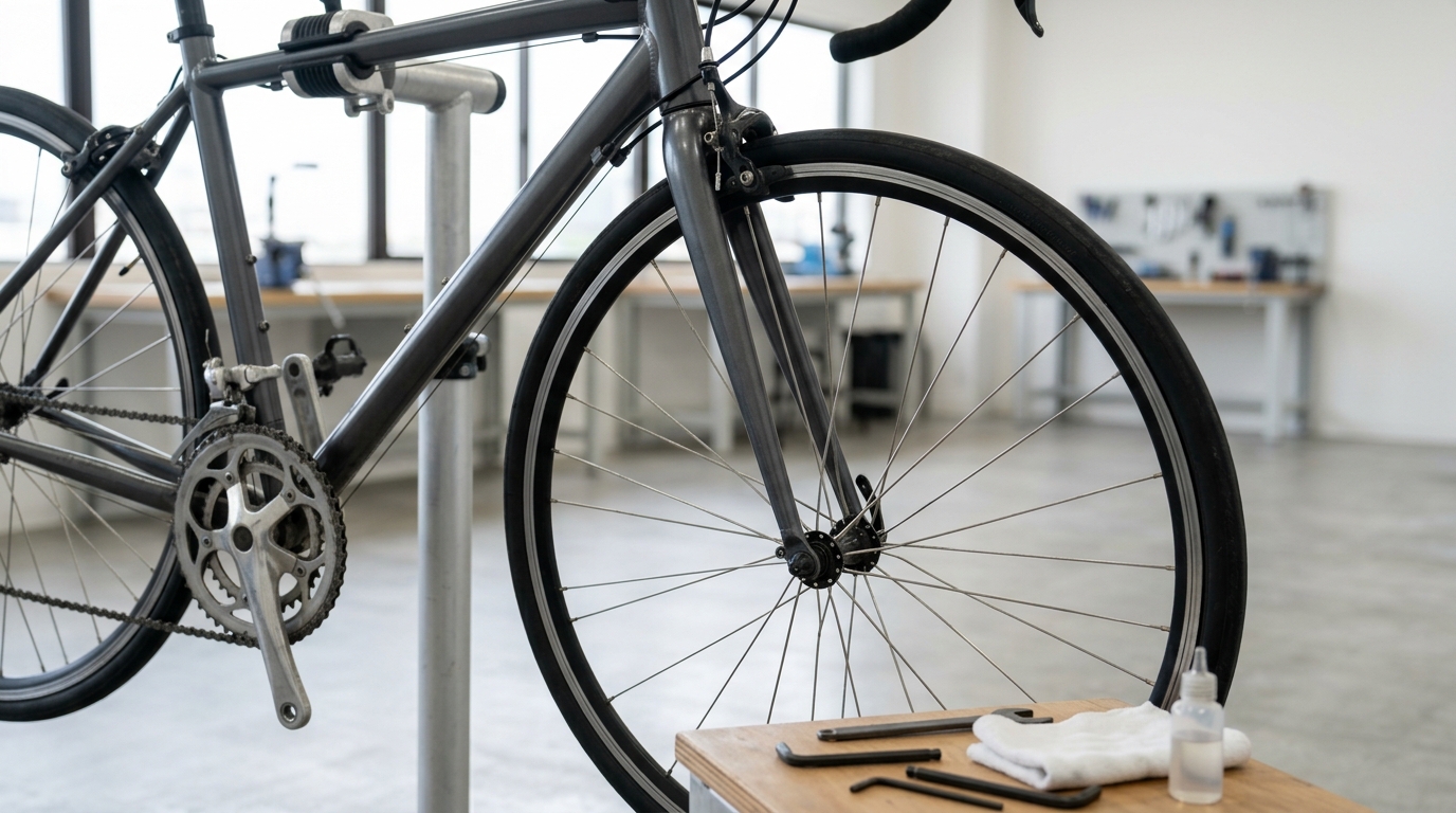 自転車の異音トラブルを表すイメージ画像