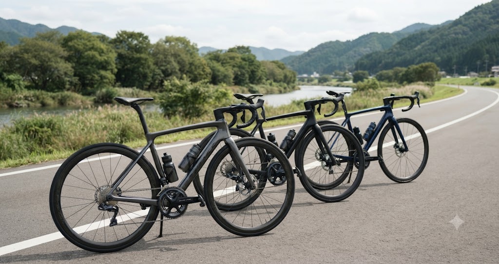 自転車の実践とパフォーマンス向上の比較を表すイメージ画像