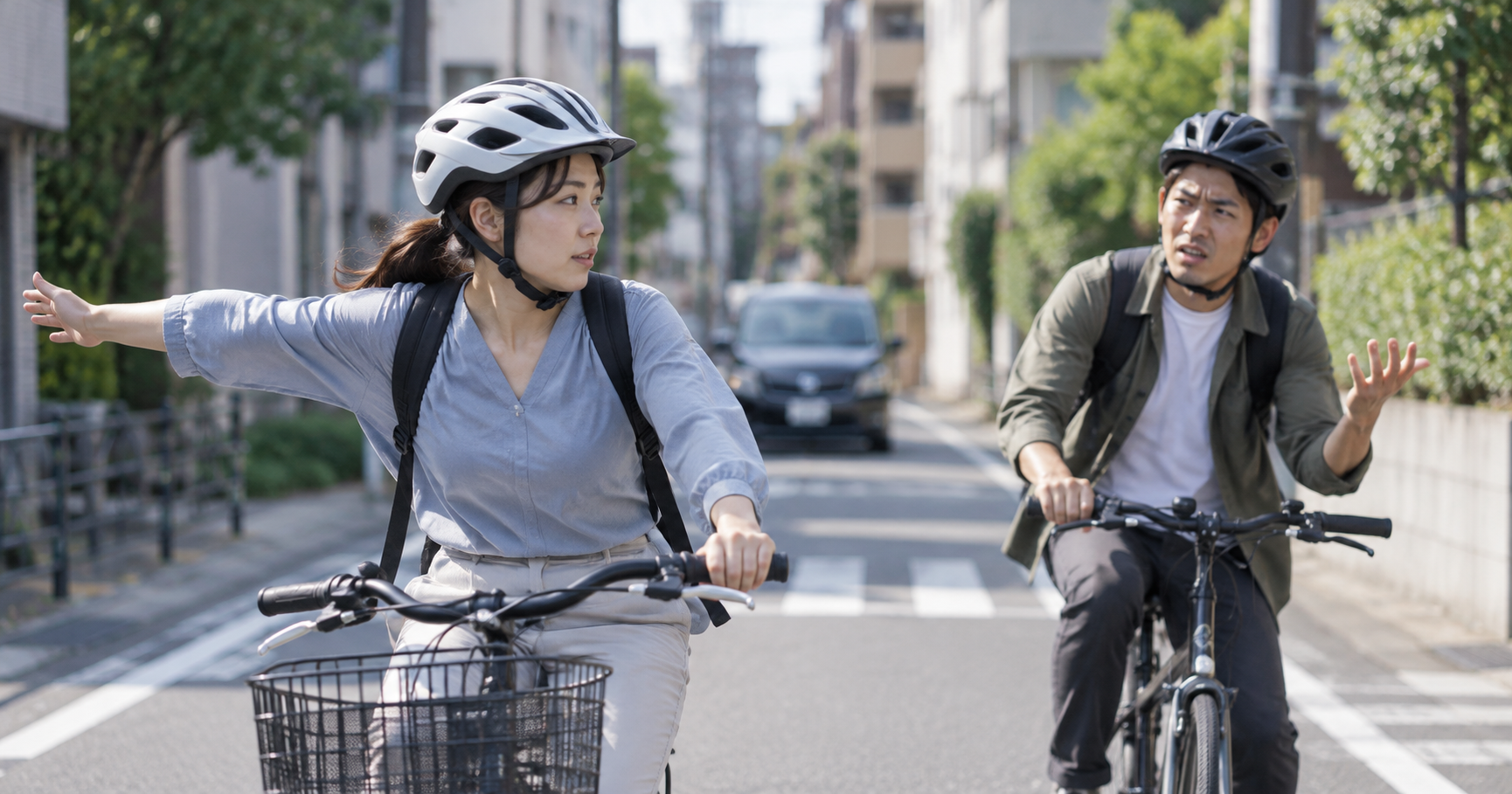 自転車の手信号への不満を表すイメージ画像
