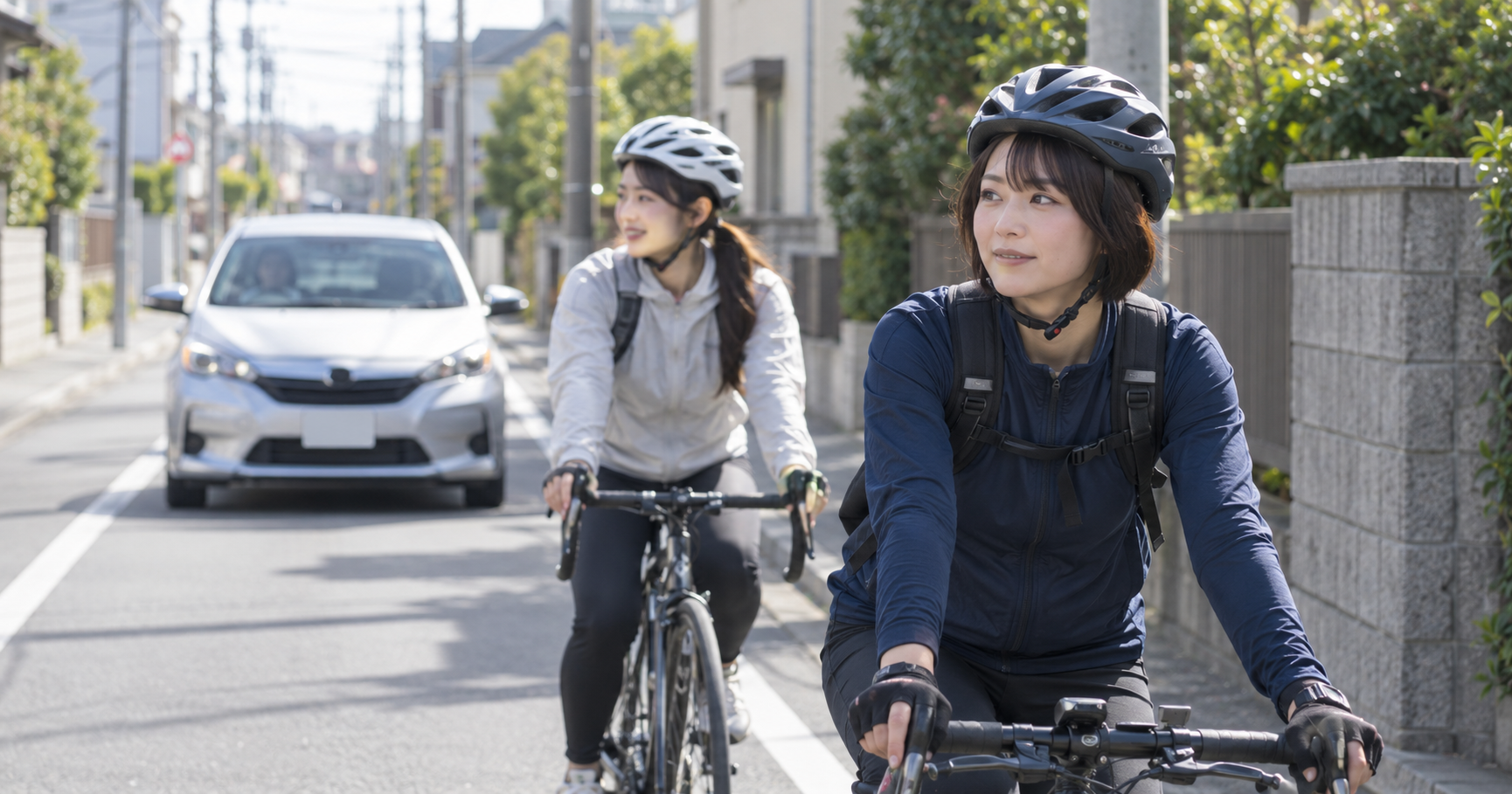 自転車へのクラクション問題を表すイメージ画像